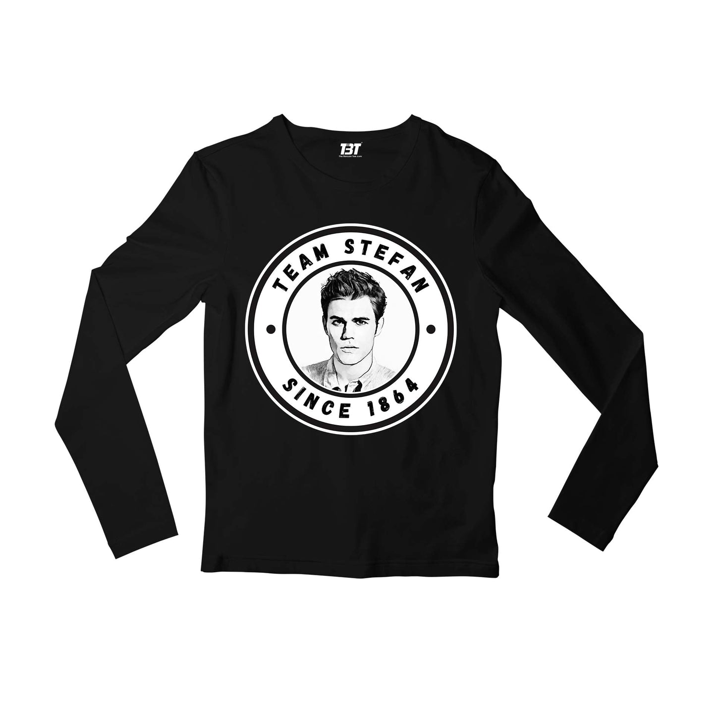 the vampire diaries team stefan full sleeves long sleeves tv & movies buy online united states us the banyan tee tbt men women girls boys unisex white