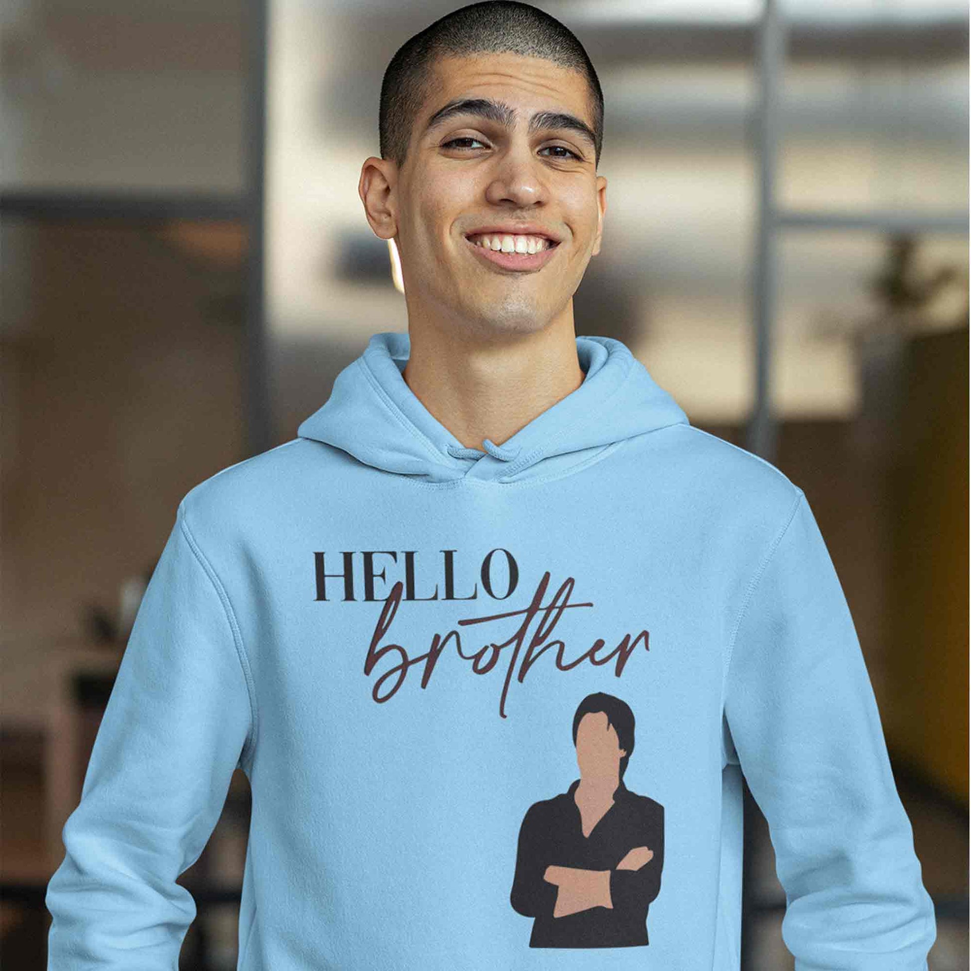 the vampire diaries hello brother hoodie hooded sweatshirt winterwear tv & movies buy online united states usa the banyan tee tbt men women girls boys unisex gray tvd stefan elena damon caroline katherine tyler bonnie