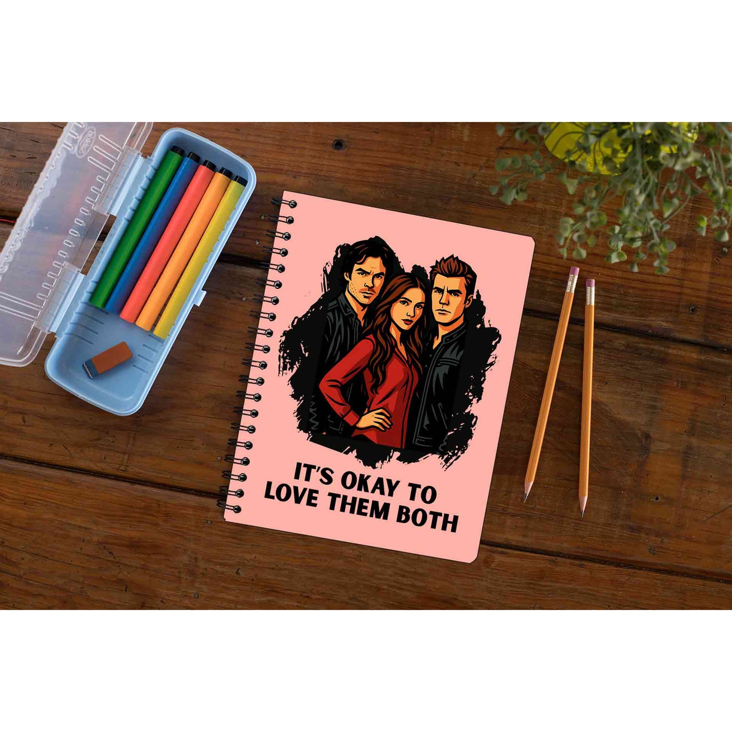 The Vampire Diaries Notebook - Love Them Both The Banyan Tee TBT