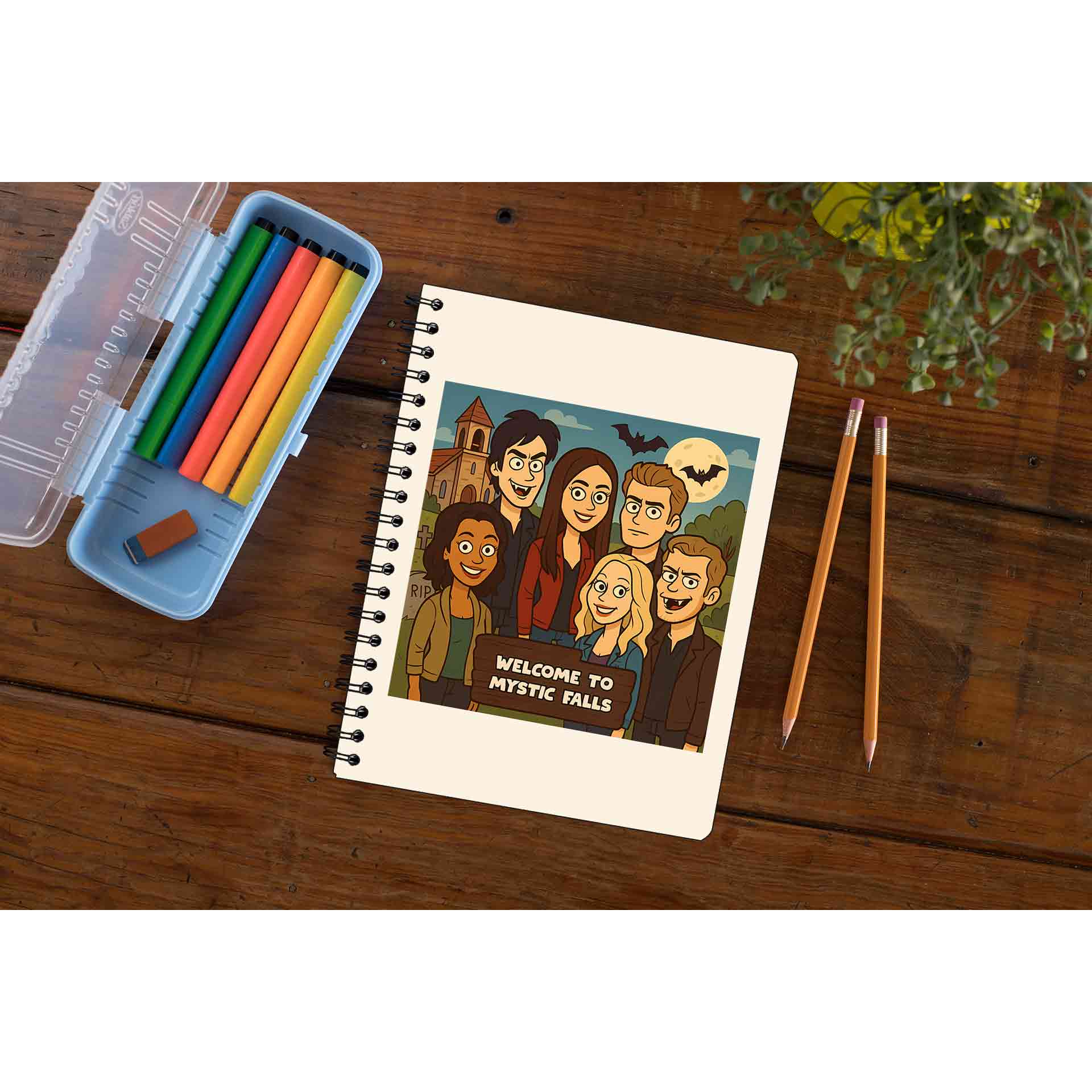 the vampire diaries welcome to mystic falls notebook notepad diary buy online united states usa the banyan tee tbt unruled 