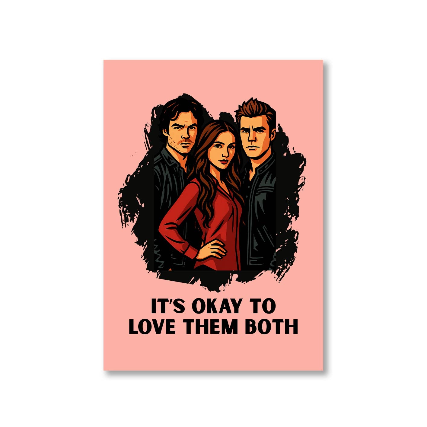 The Vampire Diaries Poster - Love Them Both The Banyan Tee TBT