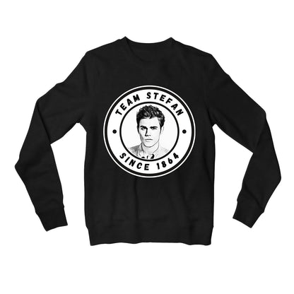the vampire diaries team stefan sweatshirt upper winterwear tv & movies buy online united states us the banyan tee tbt men women girls boys unisex black