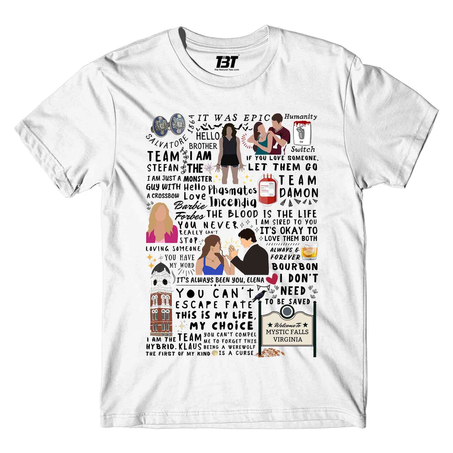 the vampire diaries mystic doodle t-shirt tv & movies buy online united states of america usa the banyan tee tbt men women girls boys unisex white