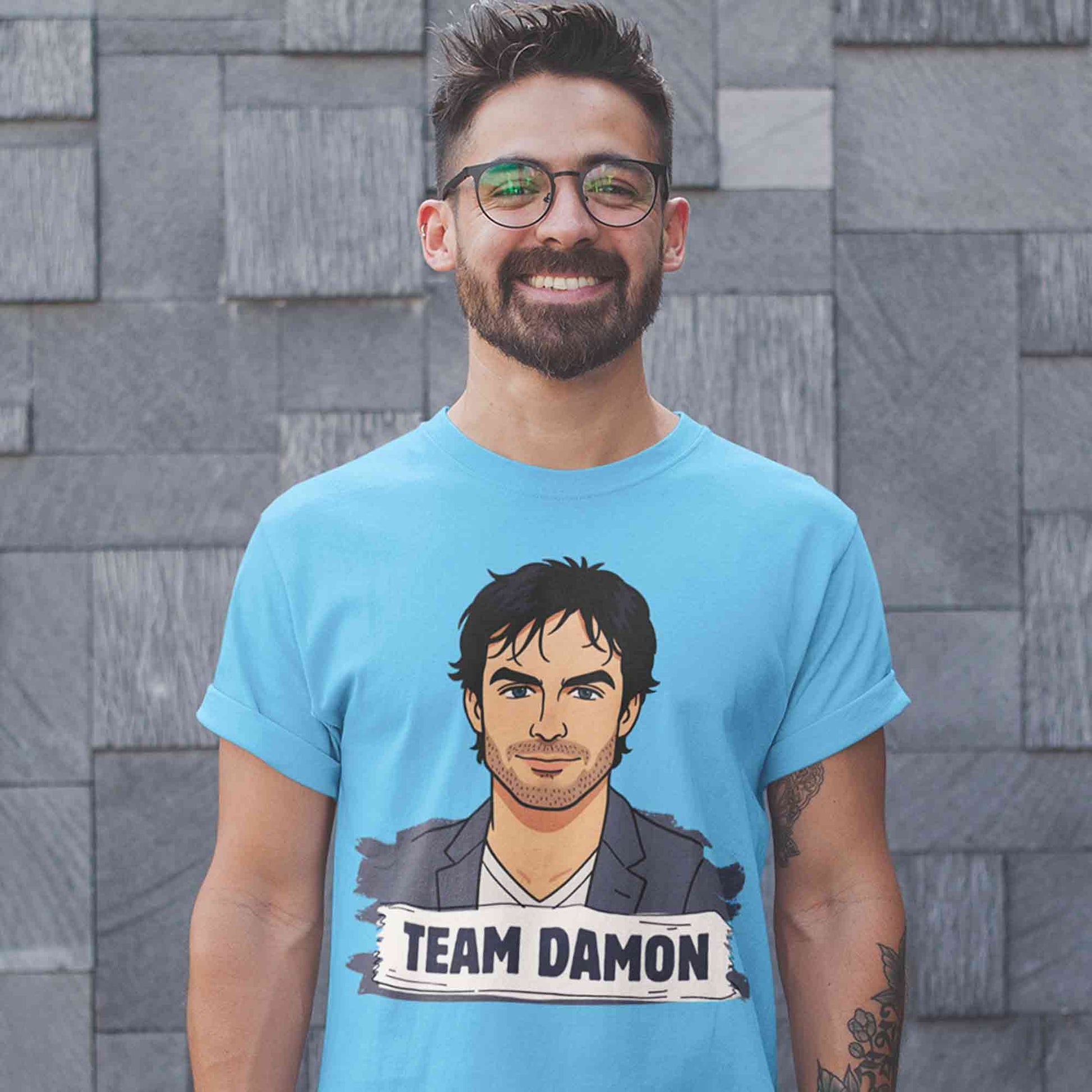 the vampire diaries damon t-shirt tv & movies buy online united states us the banyan tee tbt men women girls boys unisex turquoise