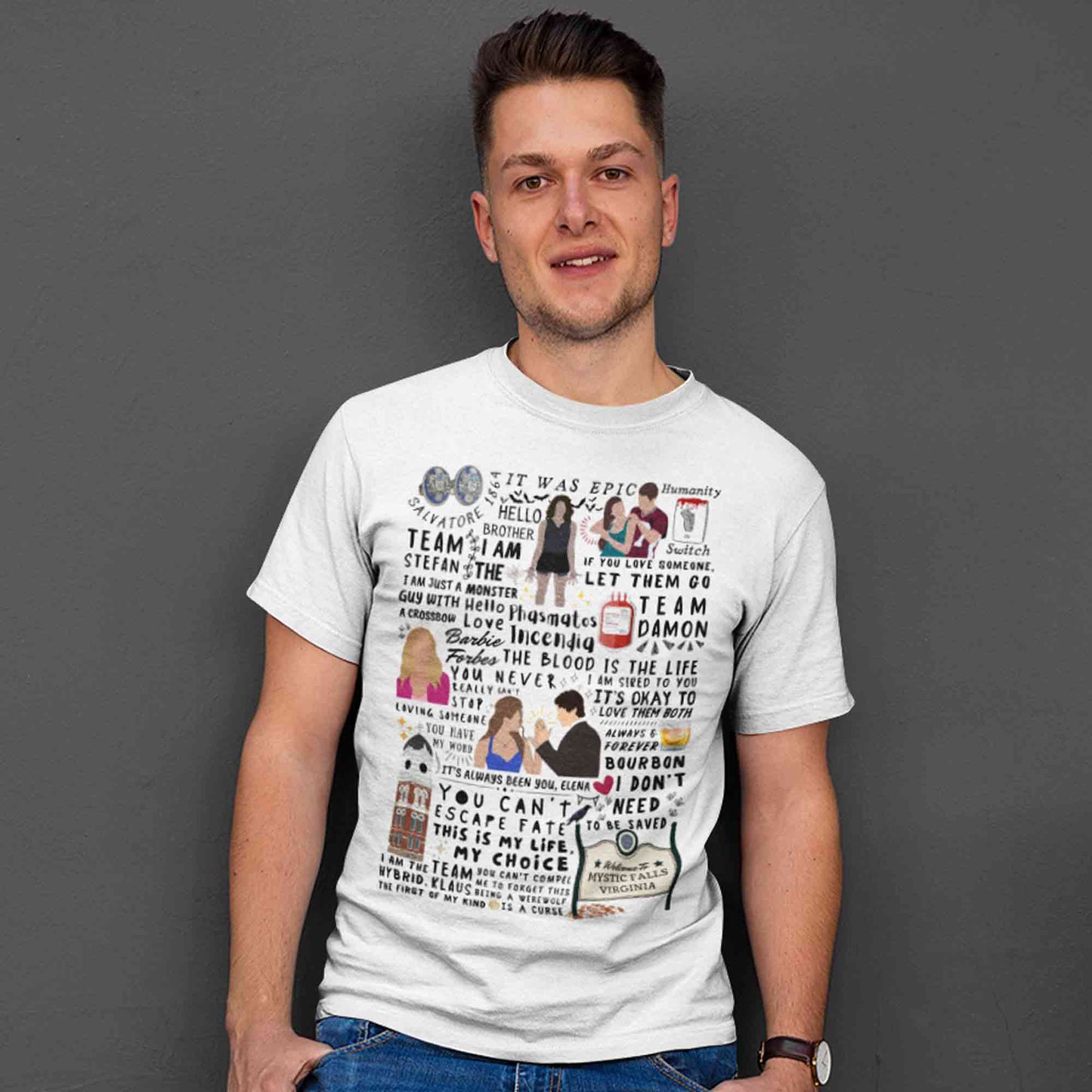 the vampire diaries mystic doodle t-shirt tv & movies buy online united states of america usa the banyan tee tbt men women girls boys unisex white