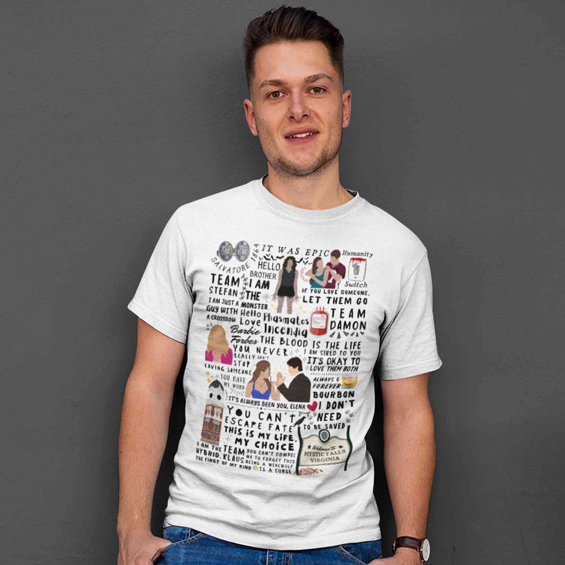 the vampire diaries mystic doodle t-shirt tv & movies buy online united states of america usa the banyan tee tbt men women girls boys unisex white