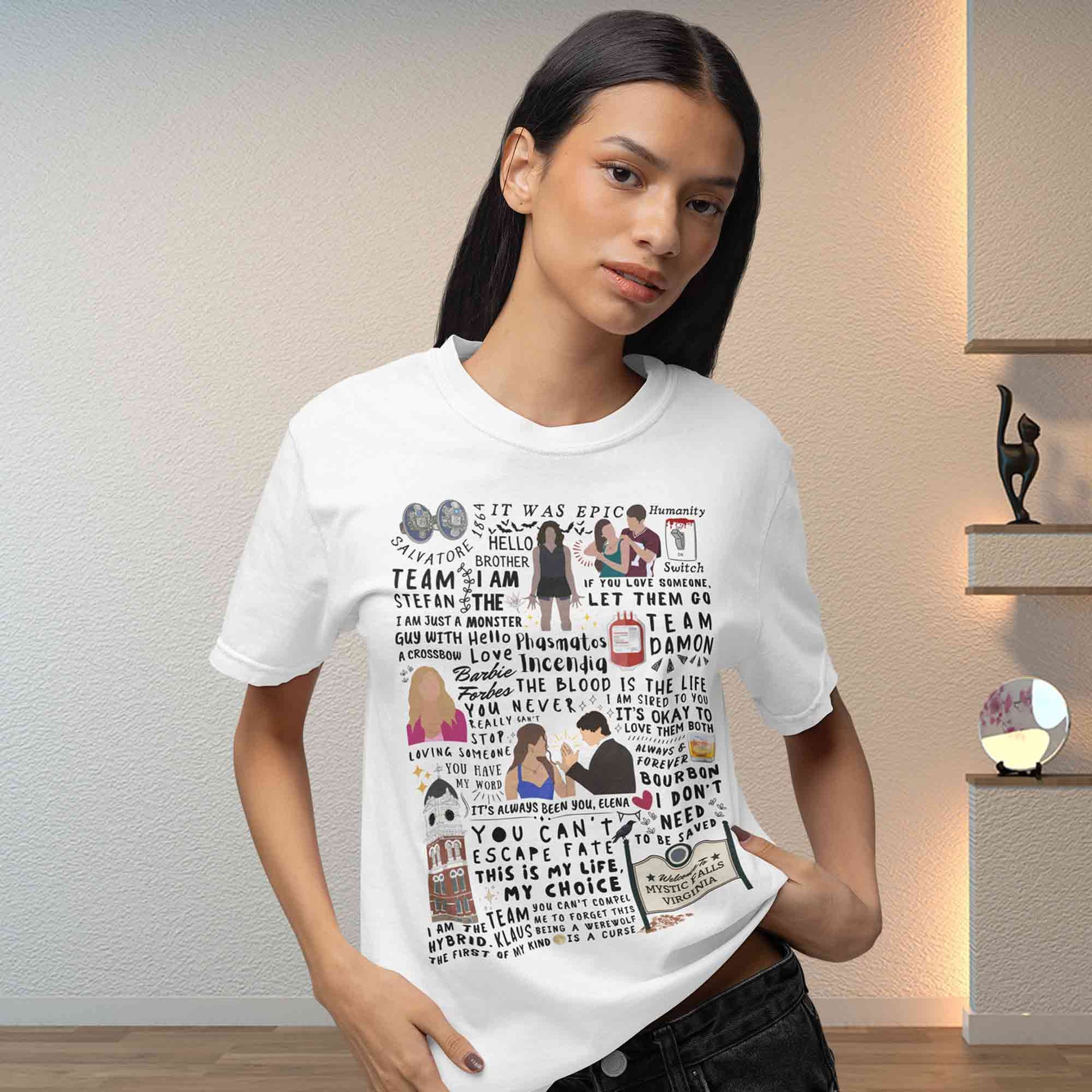 the vampire diaries mystic doodle t-shirt tv & movies buy online united states of america usa the banyan tee tbt men women girls boys unisex white