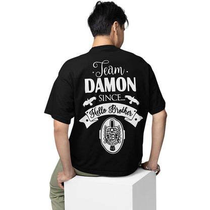 the vampire diaries oversized t shirt - team damon tv & movies t-shirt black buy online india the banyan tee tbt men women girls boys unisex