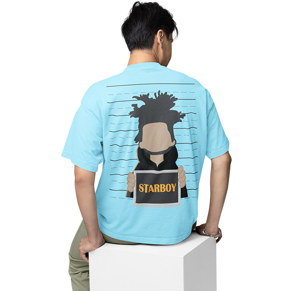the weeknd oversized t shirt - starboy music t-shirt baby blue buy online india the banyan tee tbt men women girls boys unisex