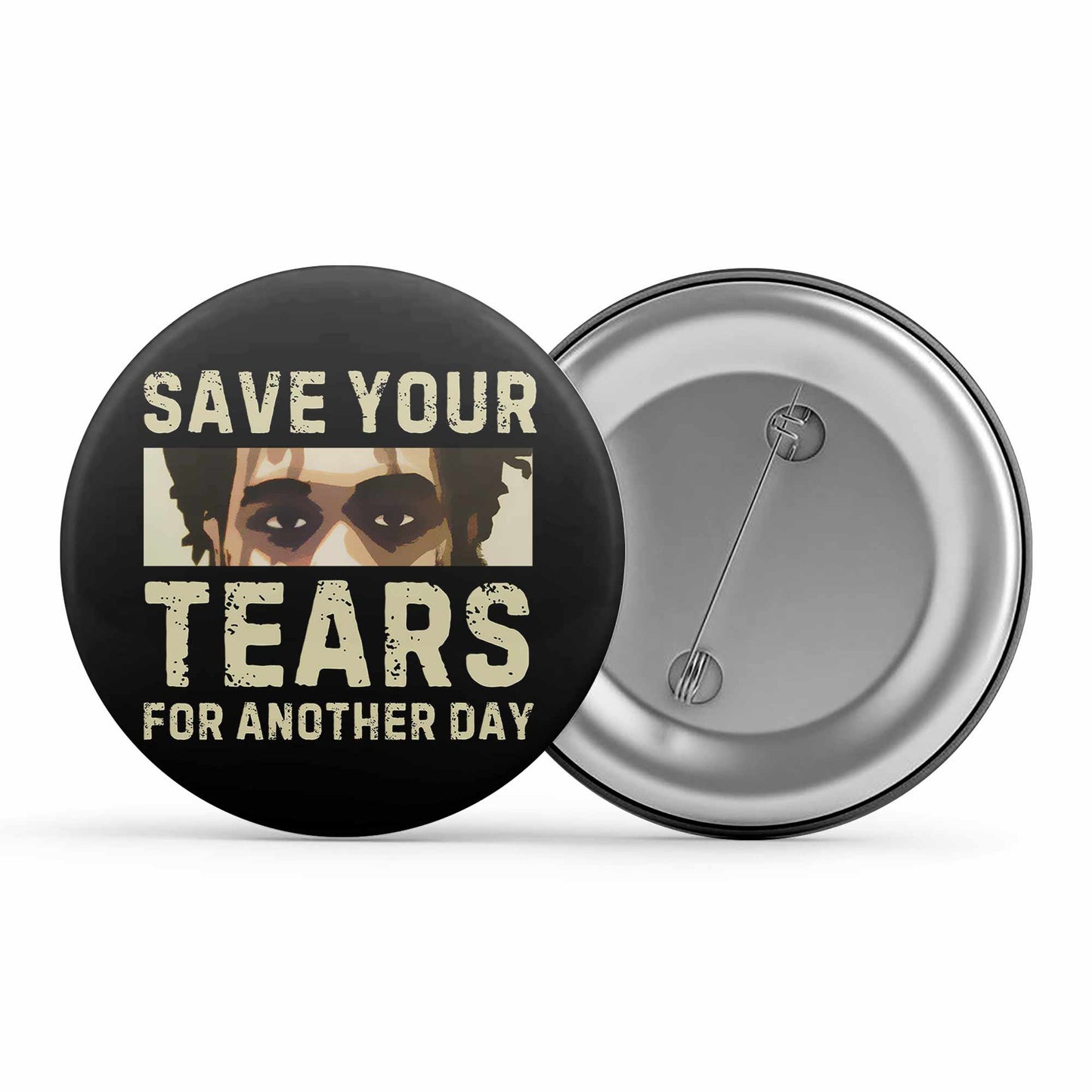 the weeknd save your tears badge pin button music band buy online united states of america usa the banyan tee tbt men women girls boys unisex