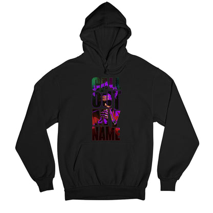 the weeknd call out my name hoodie hooded sweatshirt winterwear music band buy online united states usa the banyan tee tbt men women girls boys unisex black