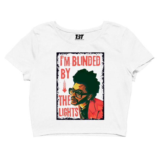 the weeknd i'm blinded by the lights crop top music band buy online united states of america usa the banyan tee tbt men women girls boys unisex s