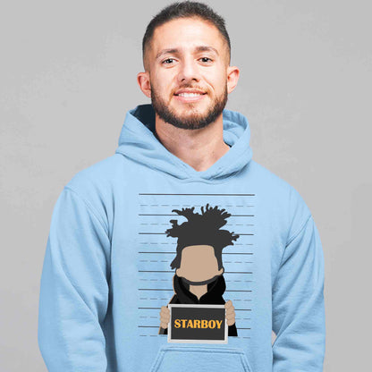 the weeknd starboy hoodie hooded sweatshirt winterwear music band buy online usa united states of america the banyan tee tbt men women girls boys unisex baby blue