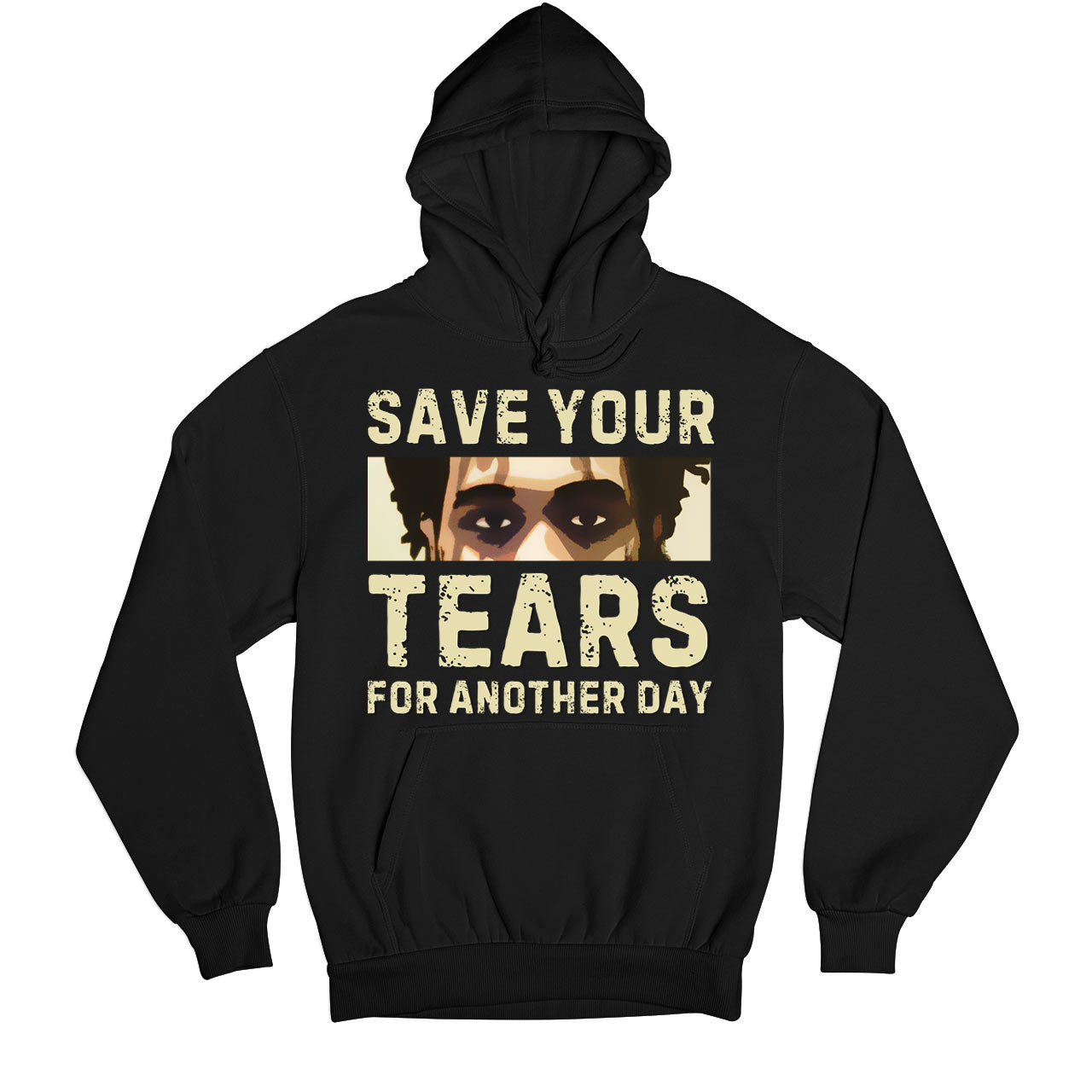 the weeknd save your tears hoodie hooded sweatshirt winterwear music band buy online usa united states of america the banyan tee tbt men women girls boys unisex black  Edit alt text