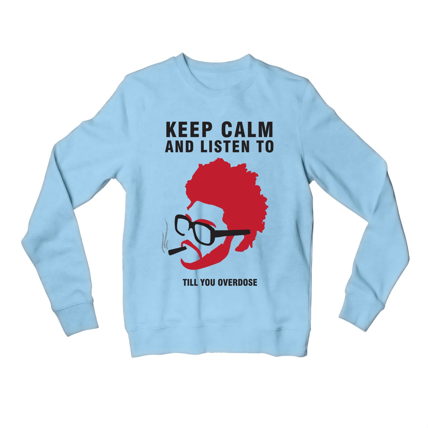 the weeknd keep calm sweatshirt upper winterwear music band buy online united states of america usa the banyan tee tbt men women girls boys unisex baby blue