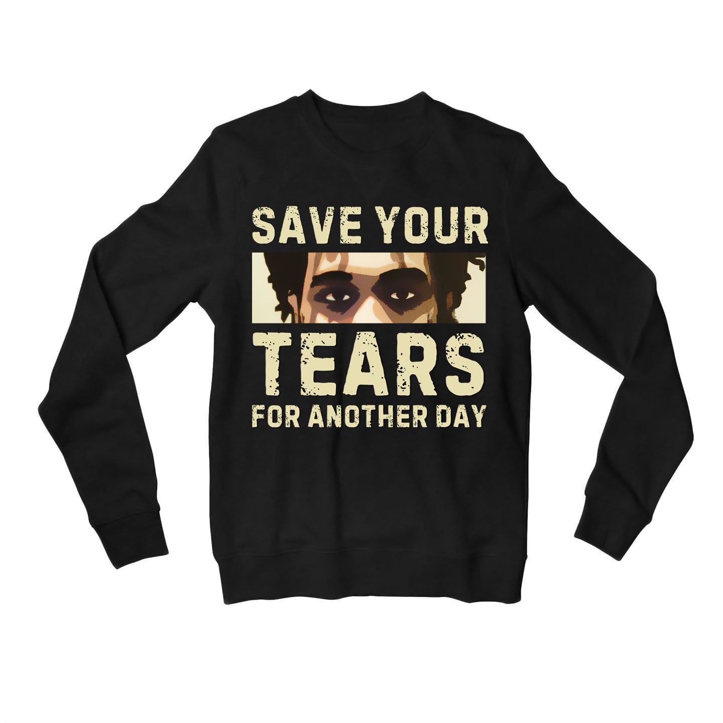 the weeknd save your tears sweatshirt upper winterwear music band buy online united states of america usa the banyan tee tbt men women girls boys unisex black