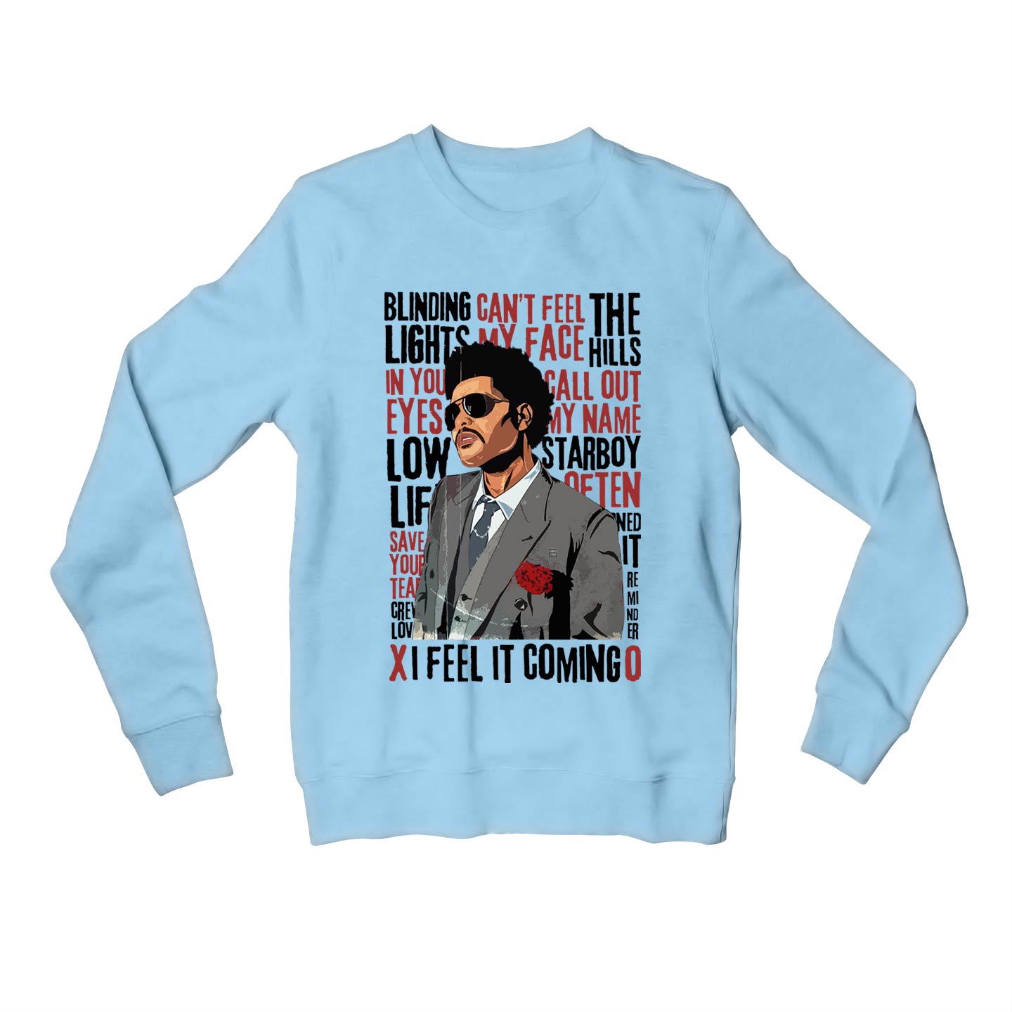 the weeknd starboy symphony sweatshirt upper winterwear music band buy online united states usa the banyan tee tbt men women girls boys unisex baby blue