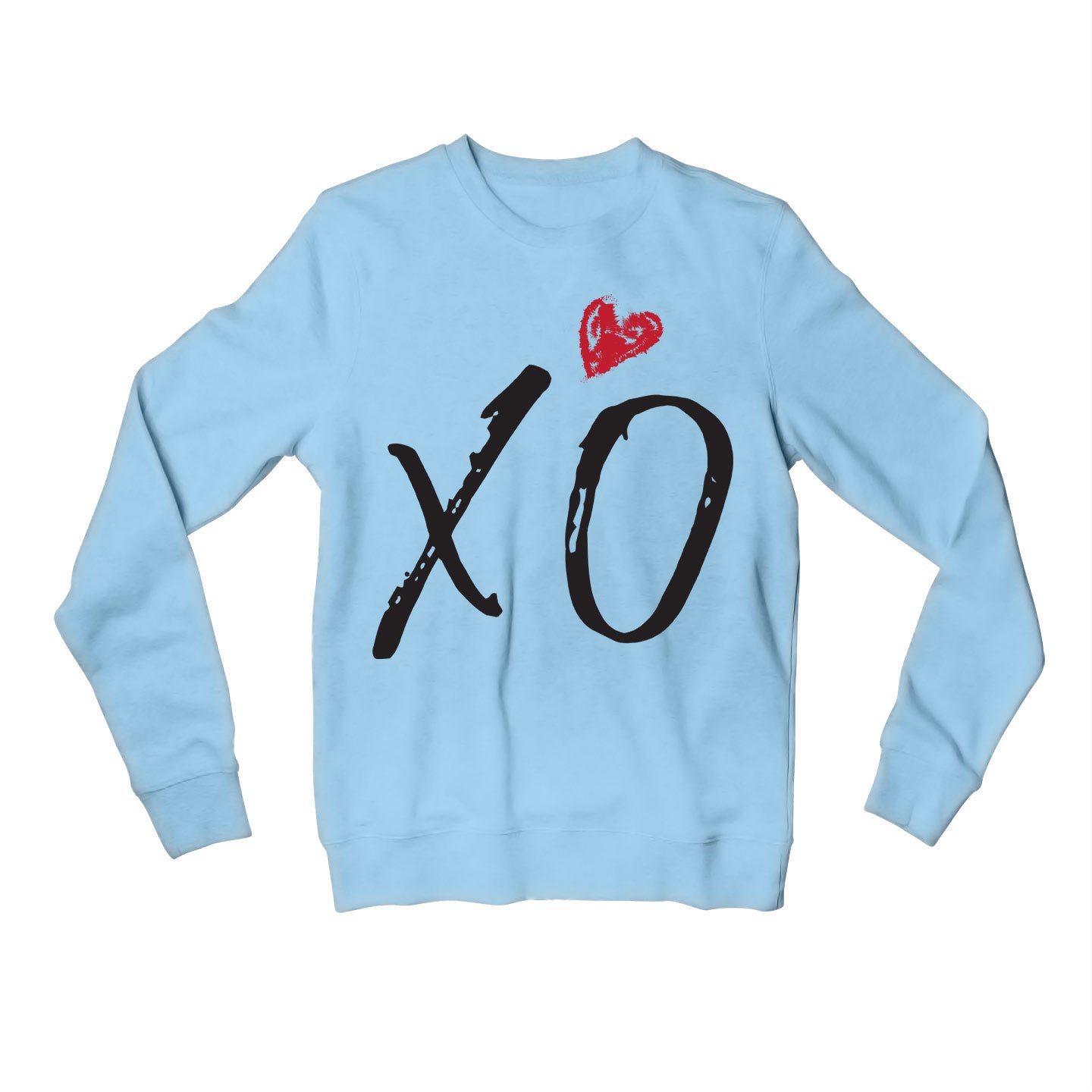 the weeknd xo sweatshirt upper winterwear music band buy online united states of america usa the banyan tee tbt men women girls boys unisex gray