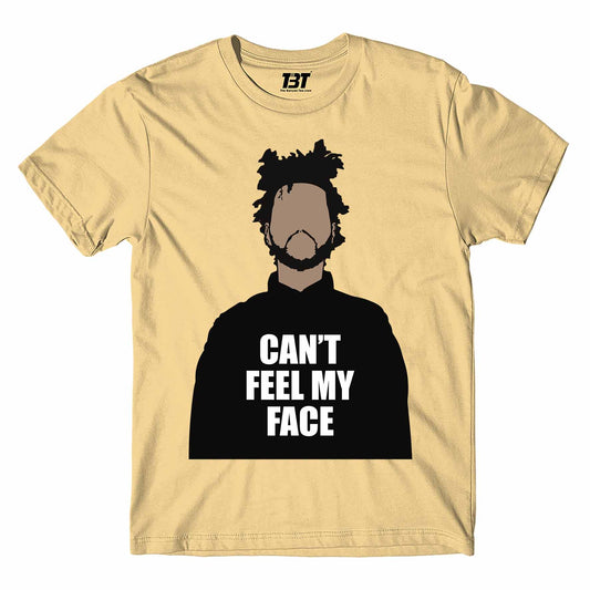 the weeknd can't feel my face t-shirt music band buy online united states of america usa the banyan tee tbt men women girls boys unisex beige
