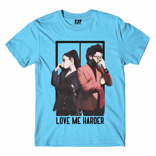 the weeknd love me harder t-shirt music band buy online united states of america usa the banyan tee tbt men women girls boys unisex Sky Blue