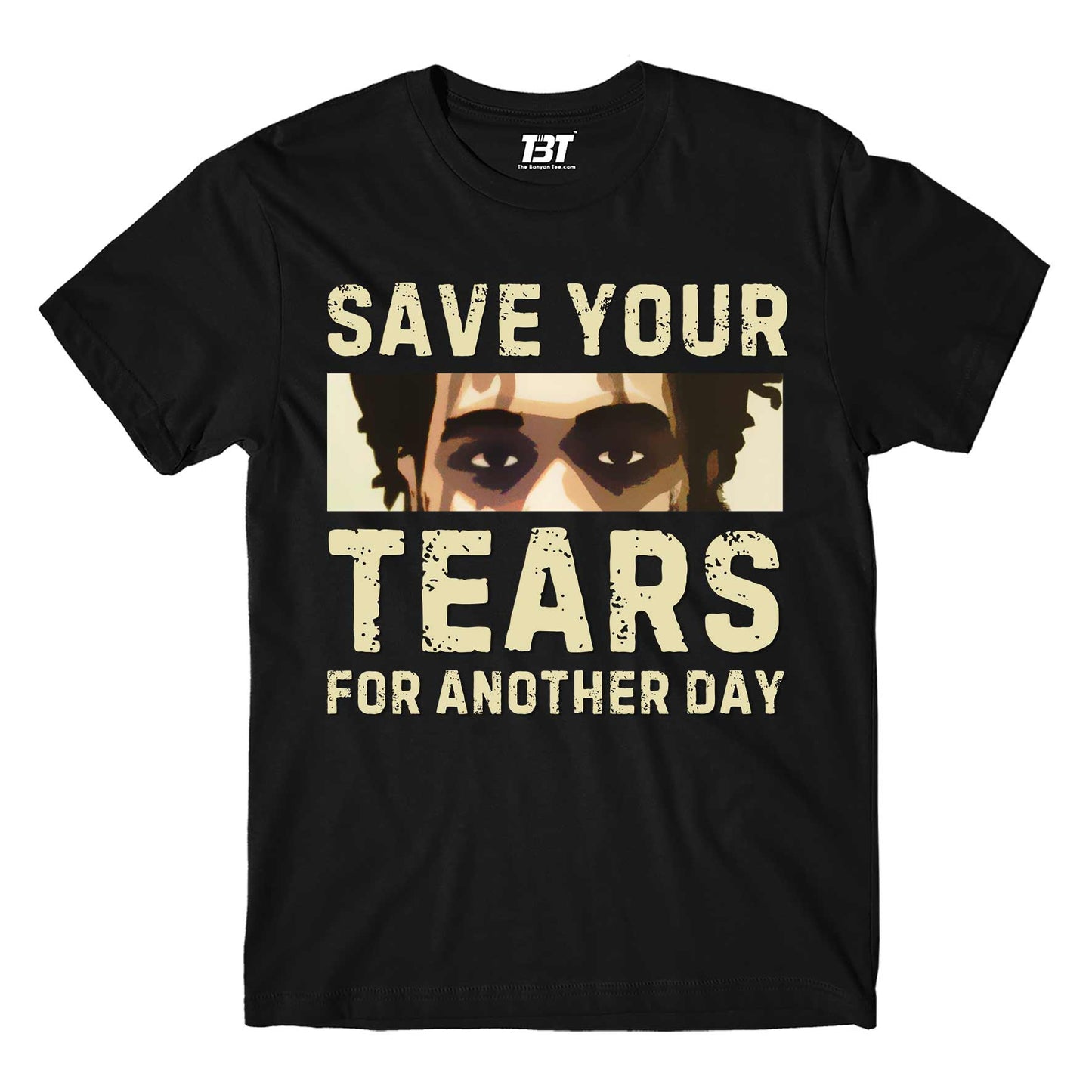 the weeknd save your tears t-shirt music band buy online usa united states the banyan tee tbt men women girls boys unisex black