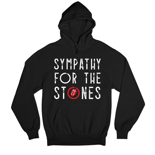 the rolling stones sympathy for the stones hoodie hooded sweatshirt winterwear music band buy online usa united states of america the banyan tee tbt men women girls boys unisex black