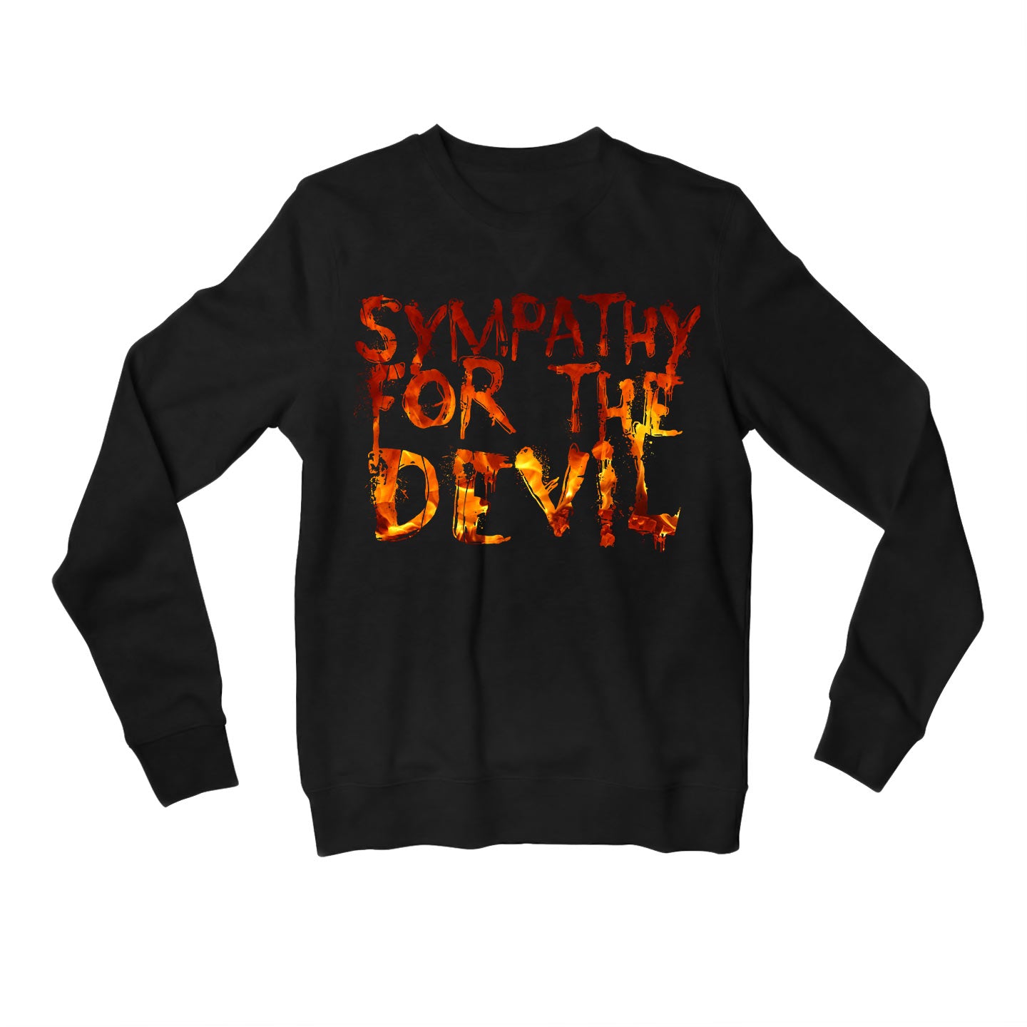 the rolling stones sympathy for the devil sweatshirt upper winterwear music band buy online united states of america usa the banyan tee tbt men women girls boys unisex black