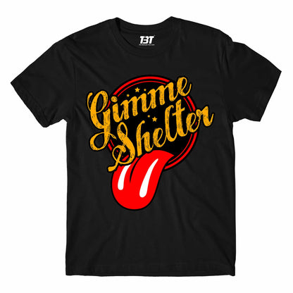 the rolling stones gimme shelter t-shirt music band buy online usa united states the banyan tee tbt men women girls boys unisex black