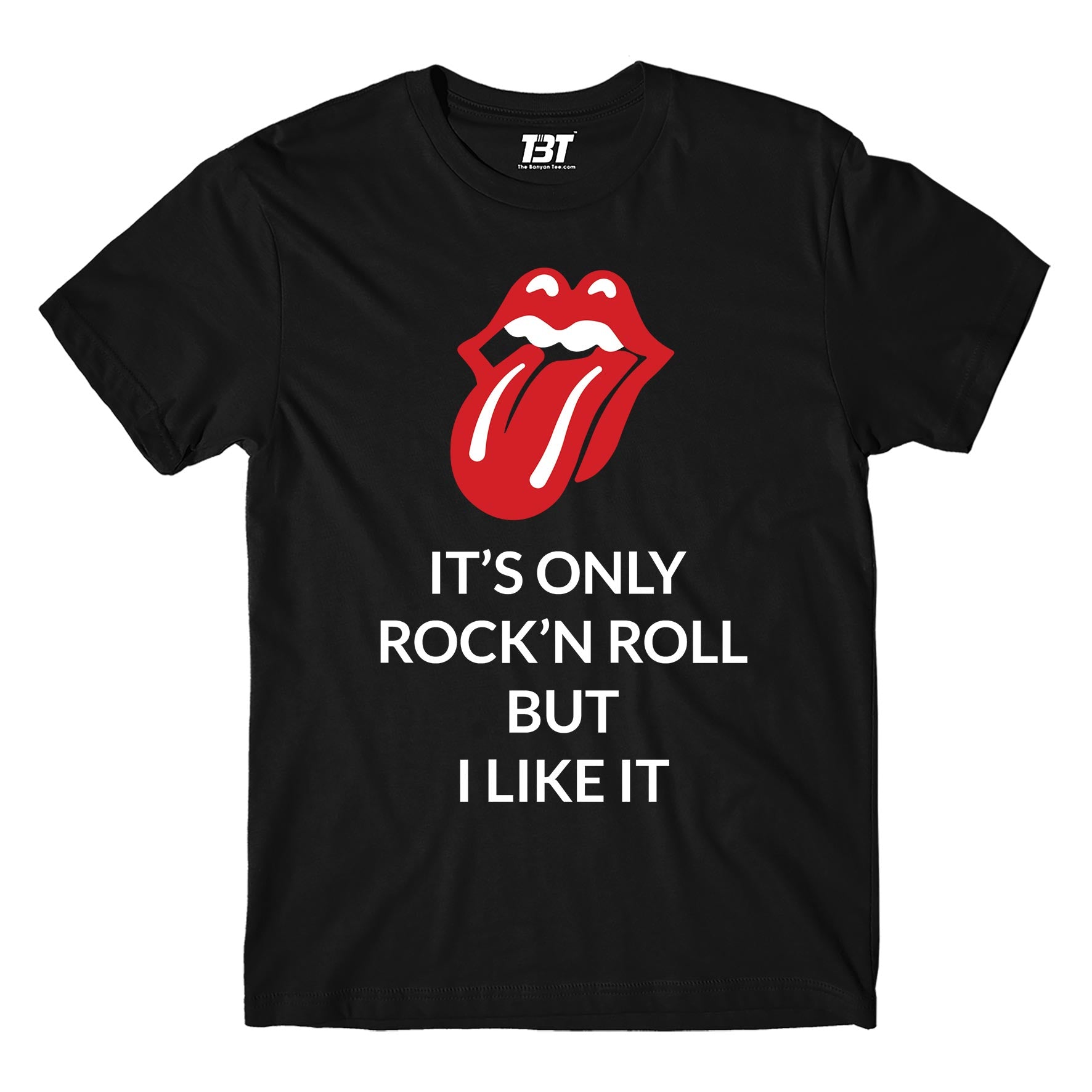 the rolling stones rock 'n roll t-shirt music band buy online usa united states the banyan tee tbt men women girls boys unisex black