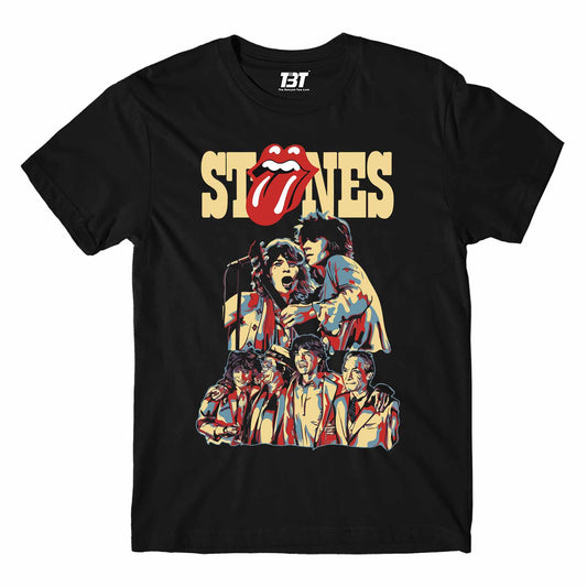 the rolling stones stones t-shirt music band buy online usa united states the banyan tee tbt men women girls boys unisex black