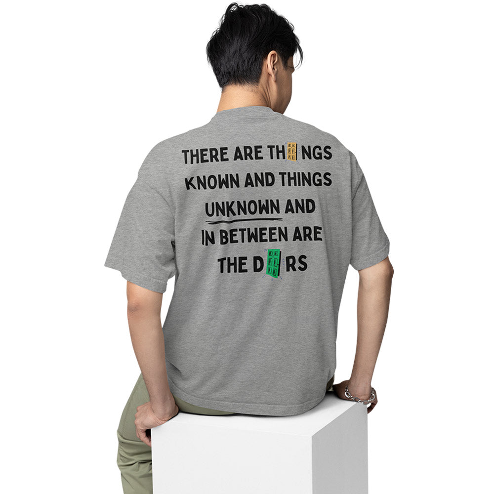 the doors oversized t shirt - things unknown music t-shirt gray buy online india the banyan tee tbt men women girls boys unisex