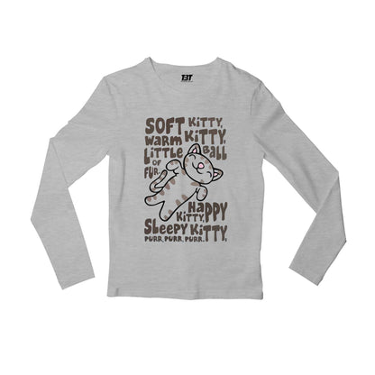 the big bang theory soft kitty full sleeves long sleeves tv & movies buy online india the banyan tee tbt men women girls boys unisex gray