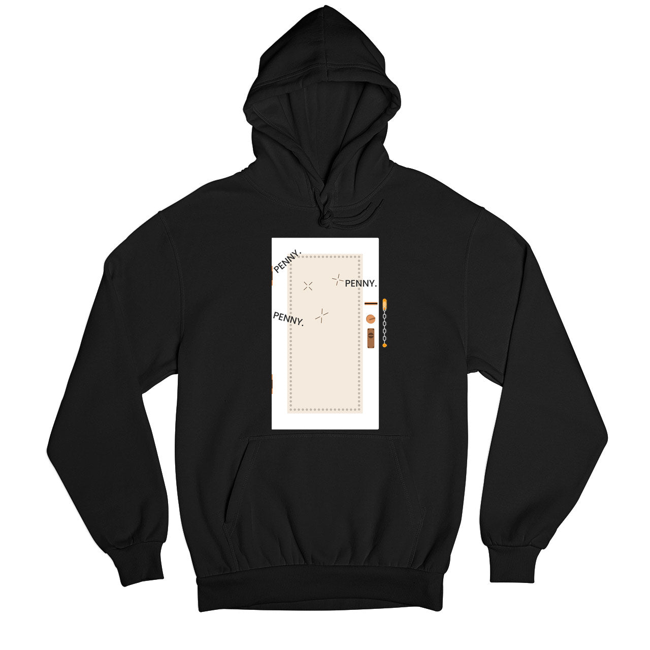 the big bang theory penny, penny, penny hoodie hooded sweatshirt winterwear tv & movies buy online united states usa the banyan tee tbt men women girls boys unisex black 