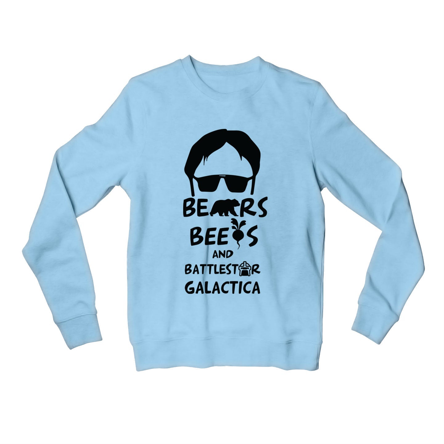 the office bears beets & battlestar galactica sweatshirt upper winterwear tv & movies buy online united states usa the banyan tee tbt men women girls boys unisex gray - dwight