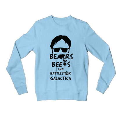 the office bears beets & battlestar galactica sweatshirt upper winterwear tv & movies buy online united states usa the banyan tee tbt men women girls boys unisex gray - dwight
