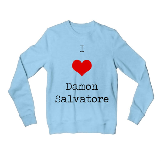 The Vampire Diaries Sweatshirt - I Love Damon Sweatshirt The Banyan Tee TBT