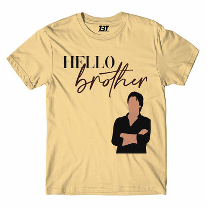 the vampire diaries hello brother t-shirt tv & movies buy online united states of america usa the banyan tee tbt men women girls boys unisex beige tvd stefan elena damon caroline katherine tyler bonnie