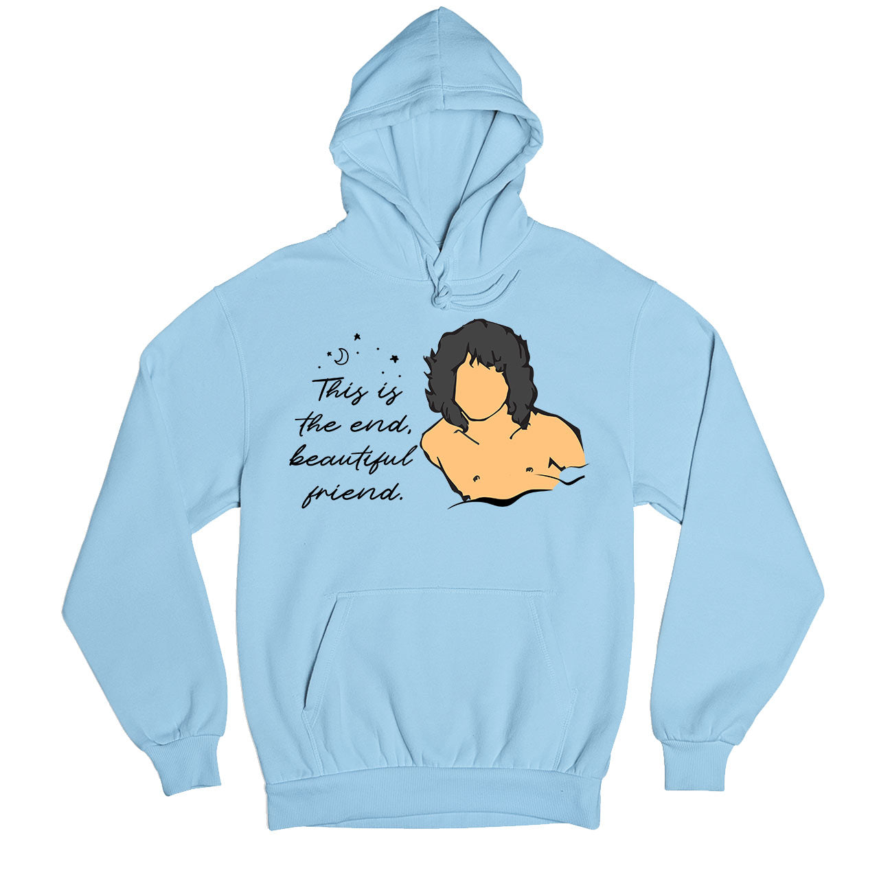 the doors the end hoodie hooded sweatshirt winterwear music band buy online united states usa the banyan tee tbt men women girls boys unisex baby blue