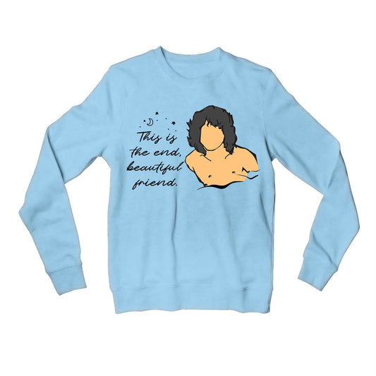 the doors the end sweatshirt upper winterwear music band buy online united states of america usa the banyan tee tbt men women girls boys unisex baby blue