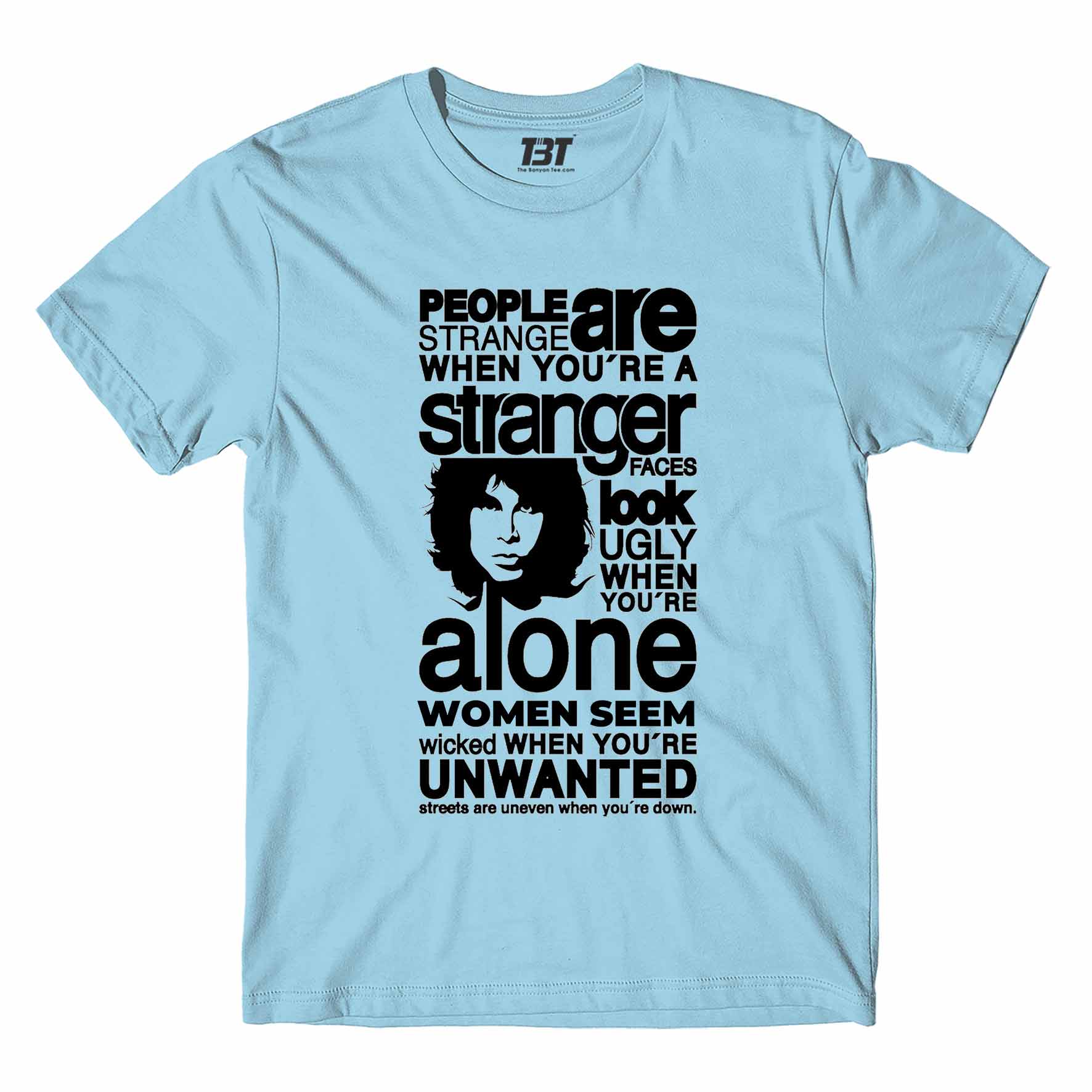 the doors people are strange t-shirt music band buy online usa united states the banyan tee tbt men women girls boys unisex ocean blue