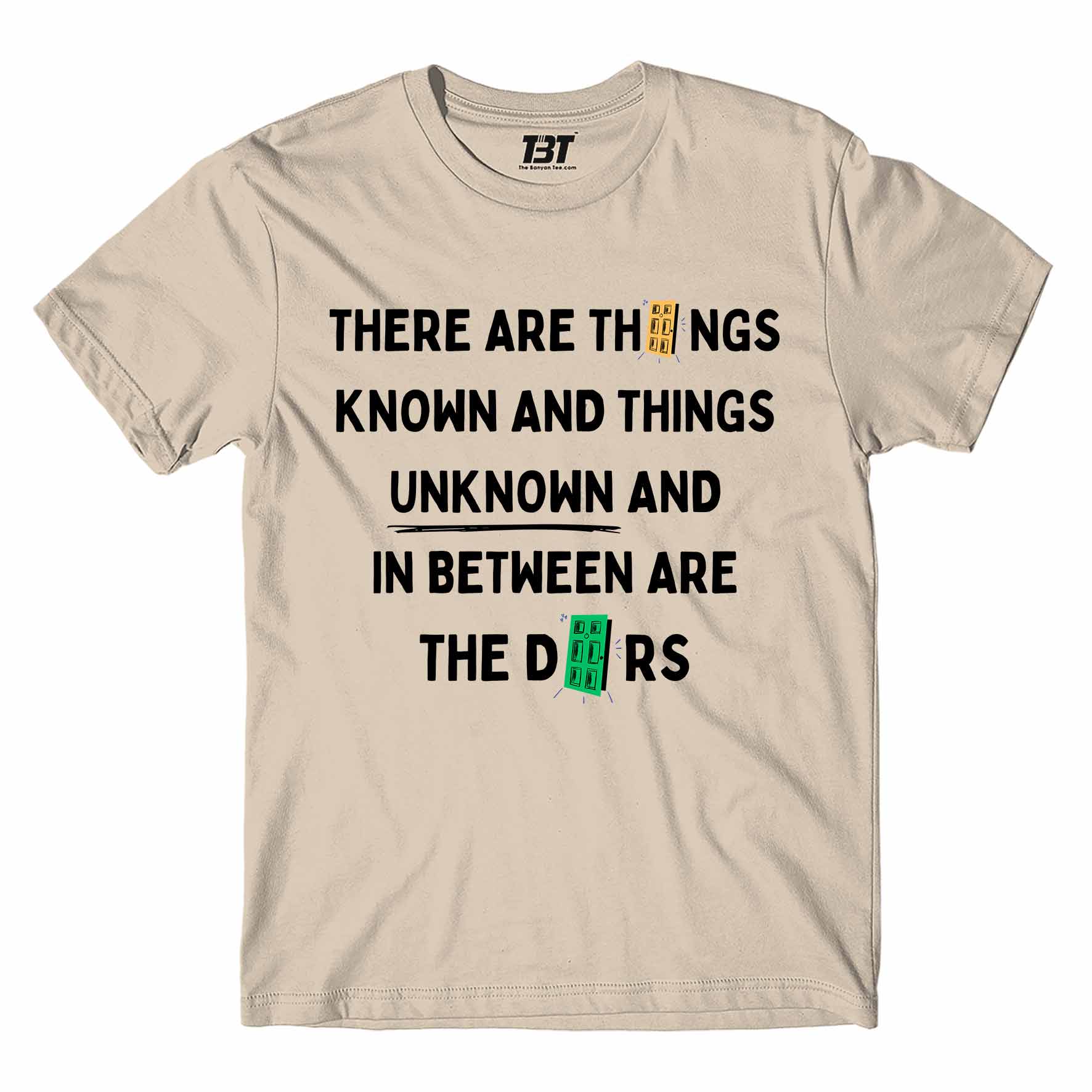 the doors things unknown t-shirt music band buy online usa united states the banyan tee tbt men women girls boys unisex soft cream