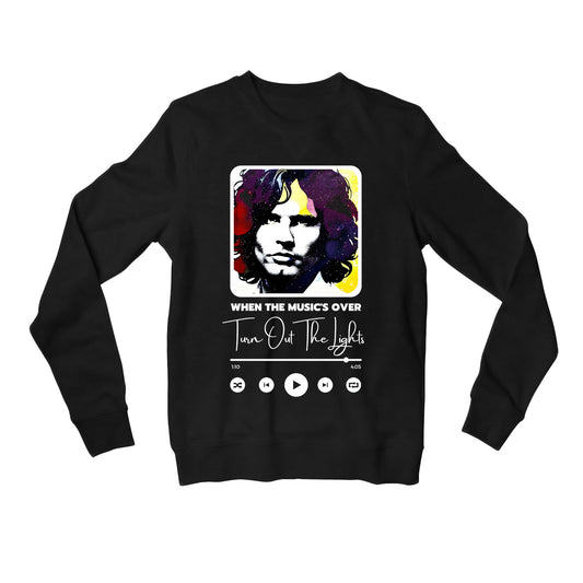 the doors when the music's over sweatshirt upper winterwear music band buy online united states of america usa the banyan tee tbt men women girls boys unisex black