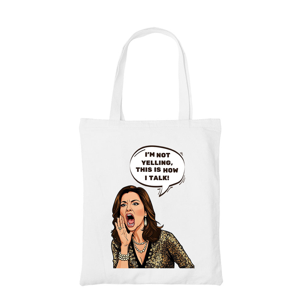 modern family how i talk tote bag cotton printed tv & movies buy online united states usa the banyan tee tbt men women girls boys unisex