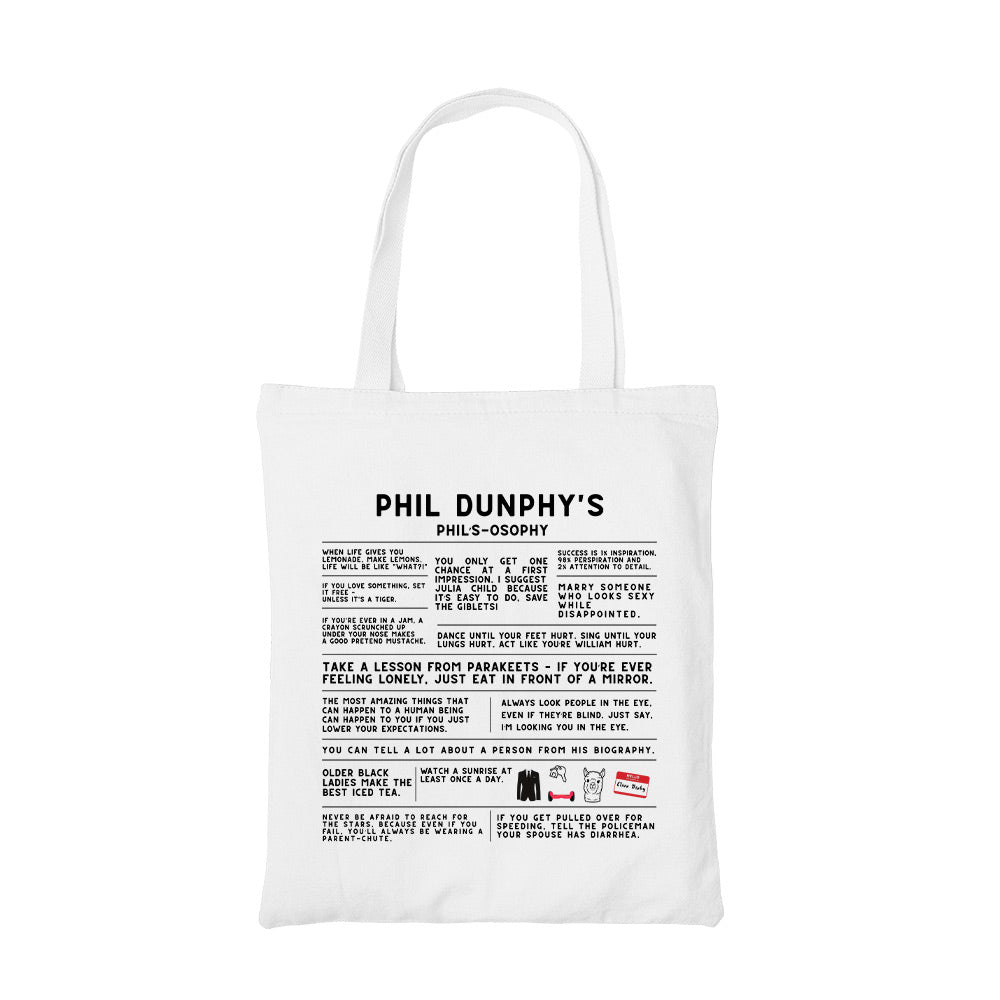 modern family the dunphy doctrine tote bag cotton printed tv & movies buy online united states usa the banyan tee tbt men women girls boys unisex