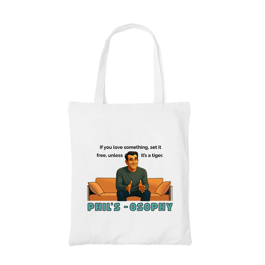modern family philsosophy tote bag cotton printed tv & movies buy online united states usa the banyan tee tbt men women girls boys unisex