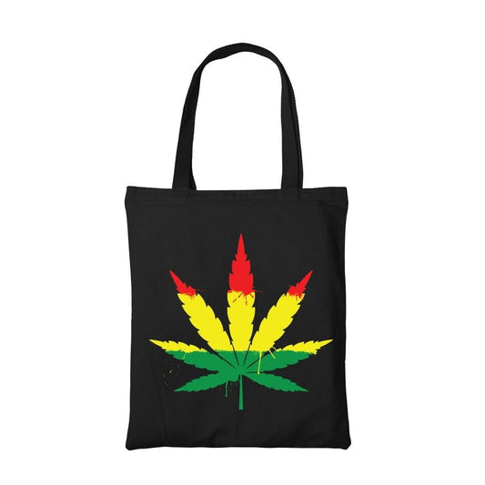 bob marley unity leaf tote bag cotton printed music band buy online united states usa the banyan tee tbt men women girls boys unisex  
