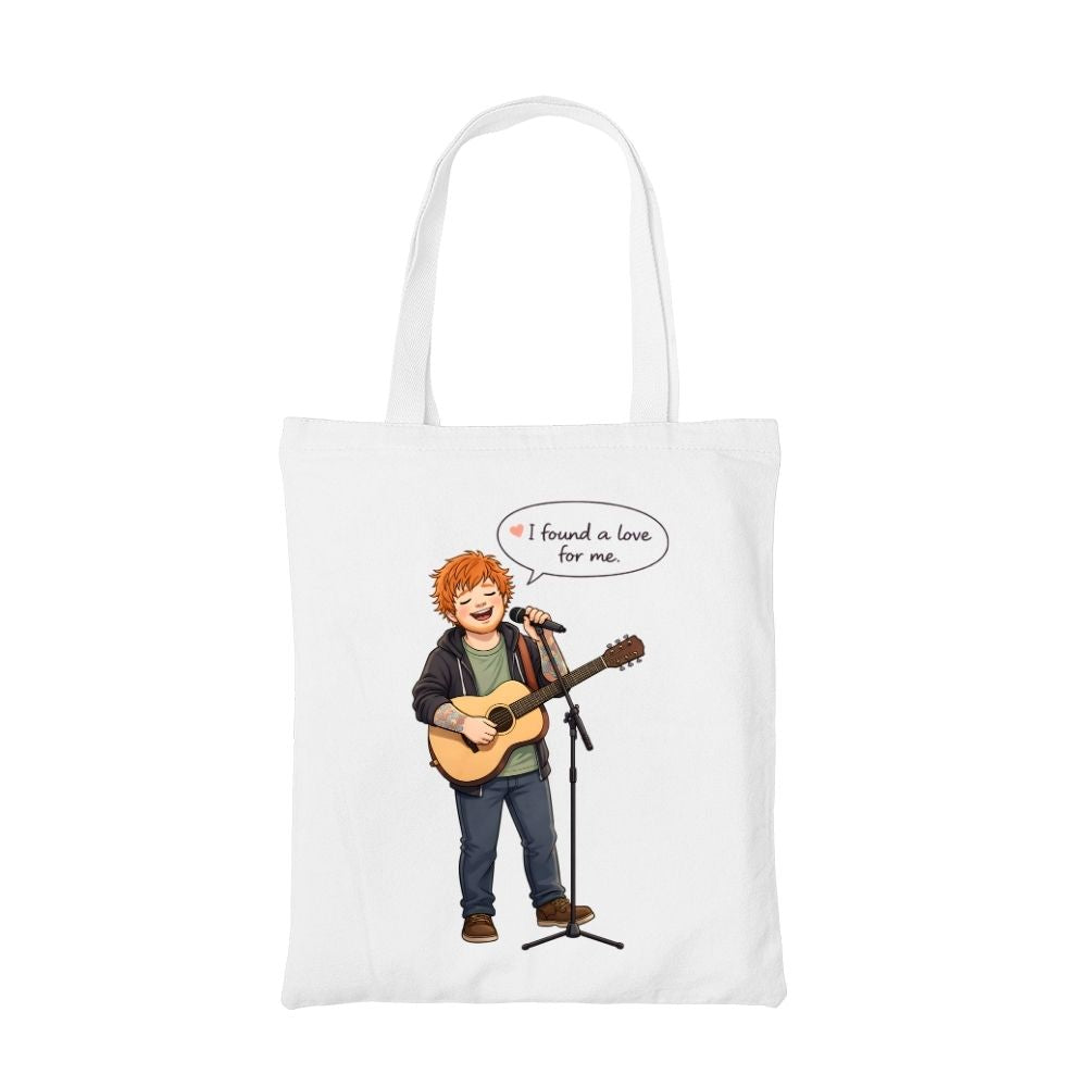 ed sheeran i found a love tote bag cotton printed music band buy online united states usa the banyan tee tbt men women girls boys unisex  