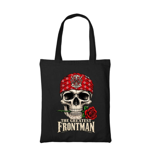 guns n' roses the greatest frontman tote bag cotton printed music band buy online united states usa the banyan tee tbt men women girls boys unisex  