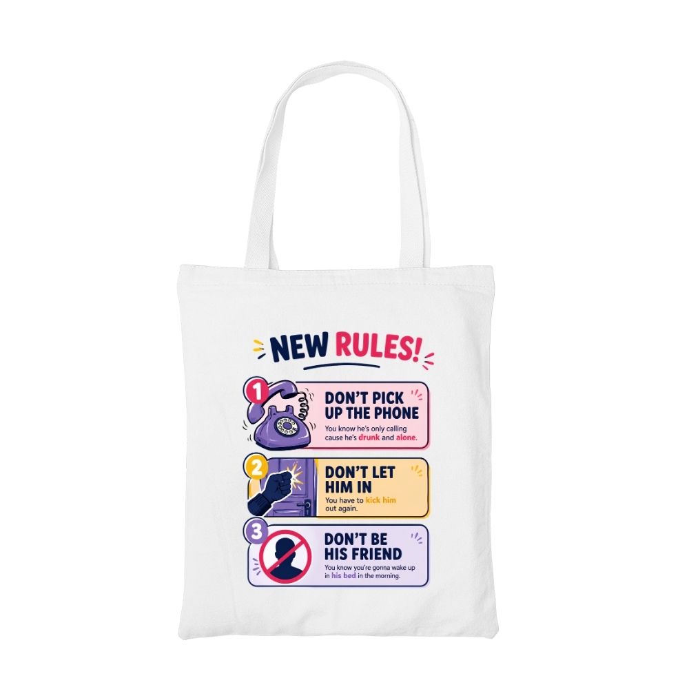 dua lipa new rules tote bag cotton printed music band buy online india the banyan tee tbt men women girls boys unisex  