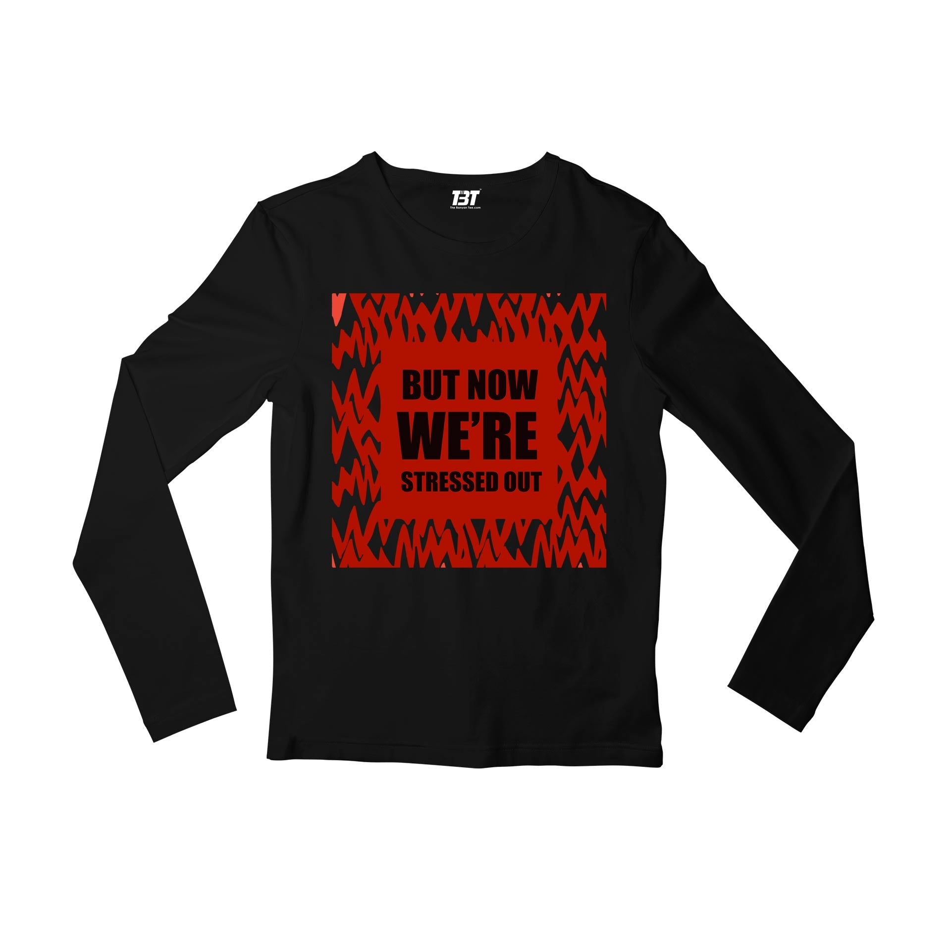 twenty one pilots stressed out full sleeves long sleeves music band buy online india the banyan tee tbt men women girls boys unisex black